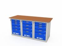 Верстак трехтумбовый WOKER PRO 3545.1800