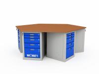 Верстак шеститумбовый WOKER PRO 6005.2500