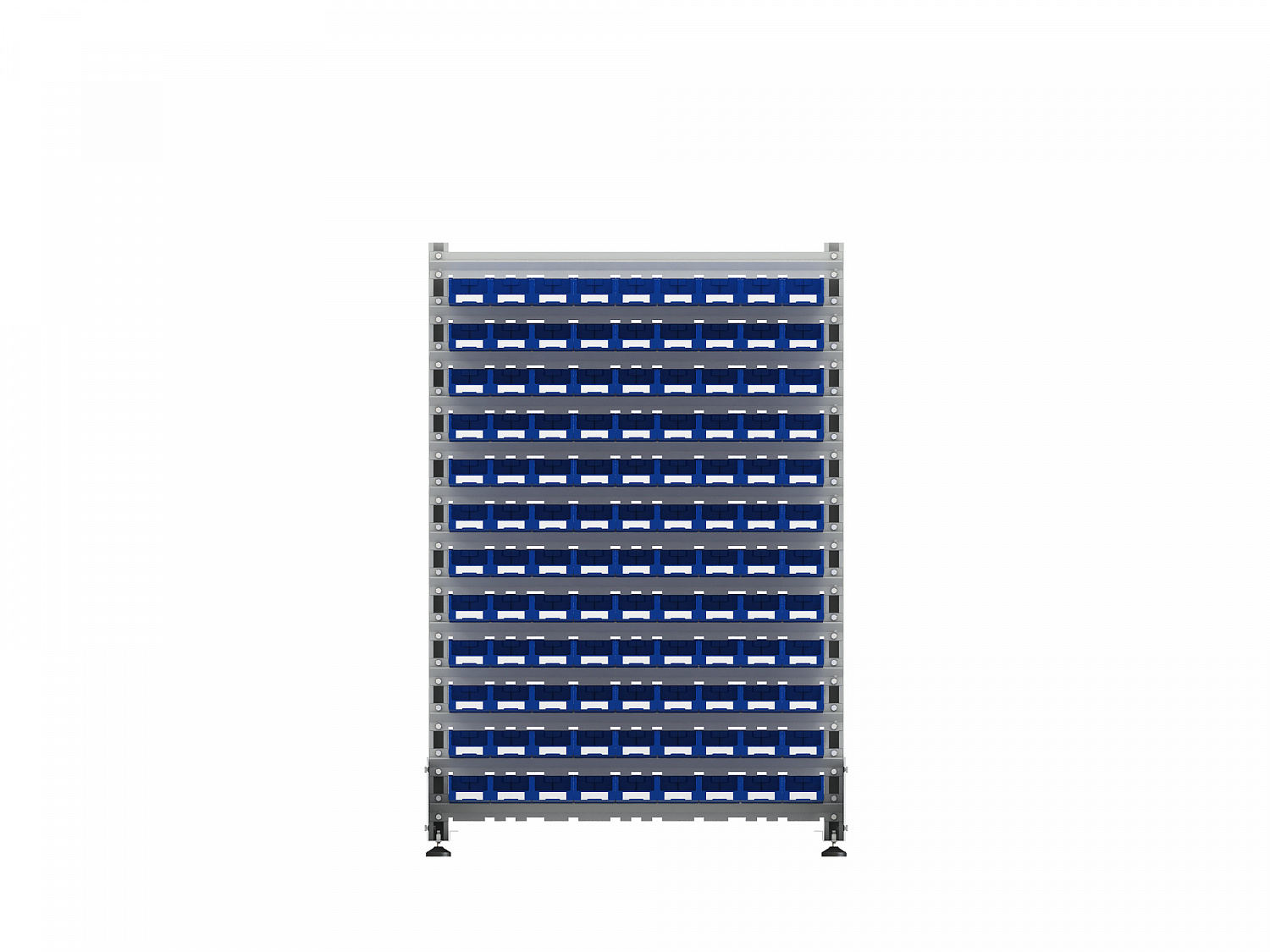 Стеллаж для пластиковых лотков SORTEX односторонний 1500x1000x450.01