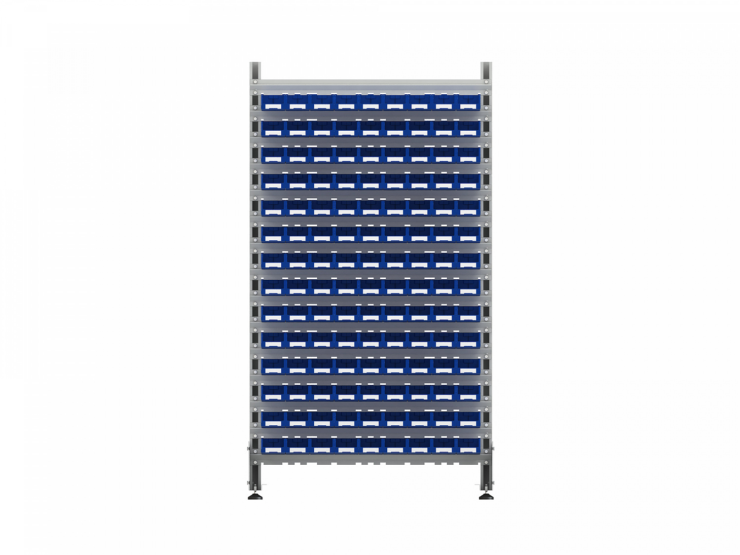 Стеллаж для пластиковых лотков SORTEX односторонний 1800x1000x450.01