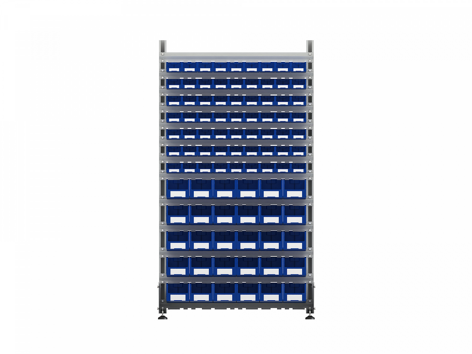 Стеллаж для пластиковых лотков SORTEX двухсторонний 1800x1000x800.04