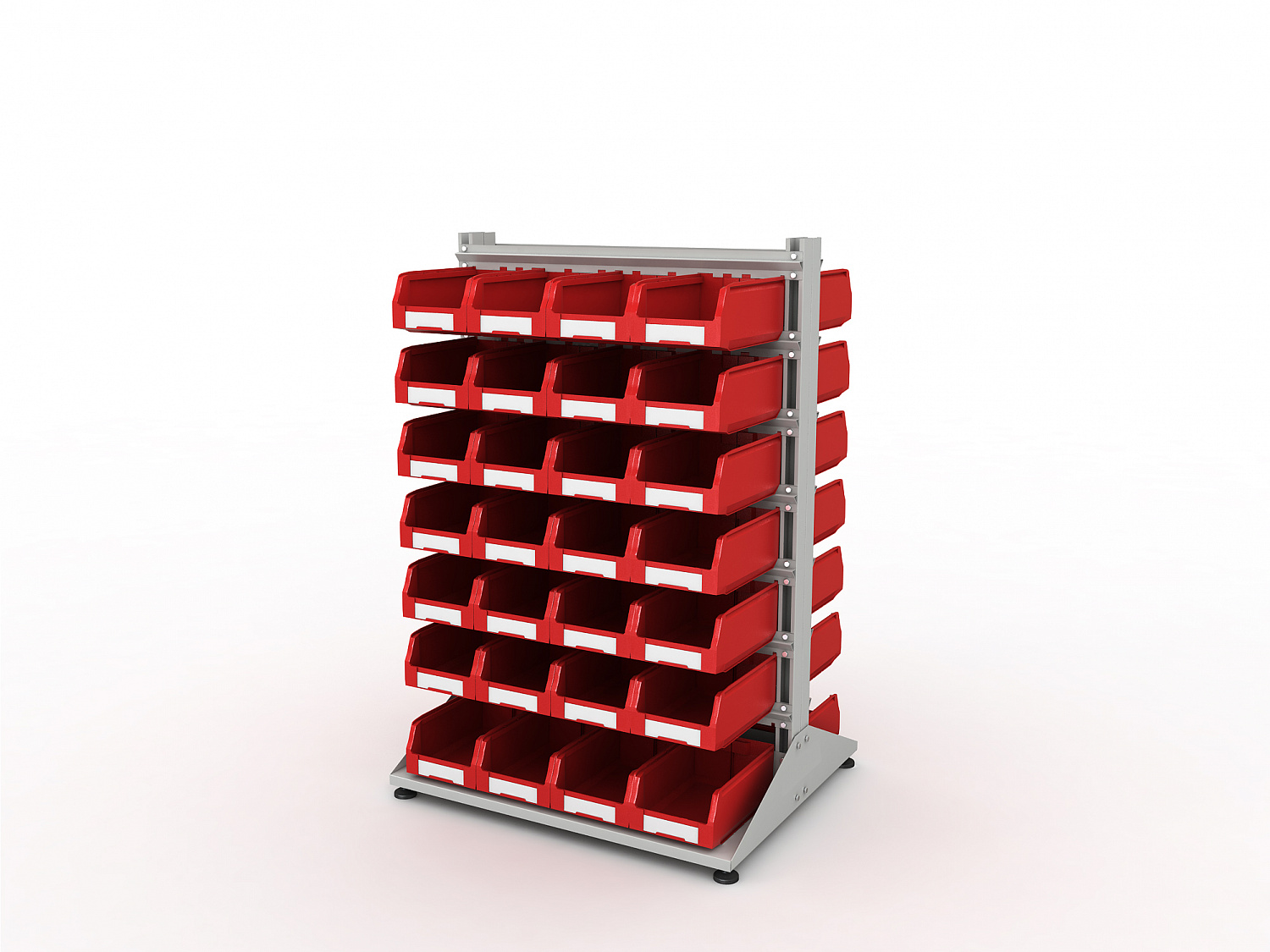 Стеллаж для пластиковых лотков SORTEX двухсторонний 1500x1000x800.03