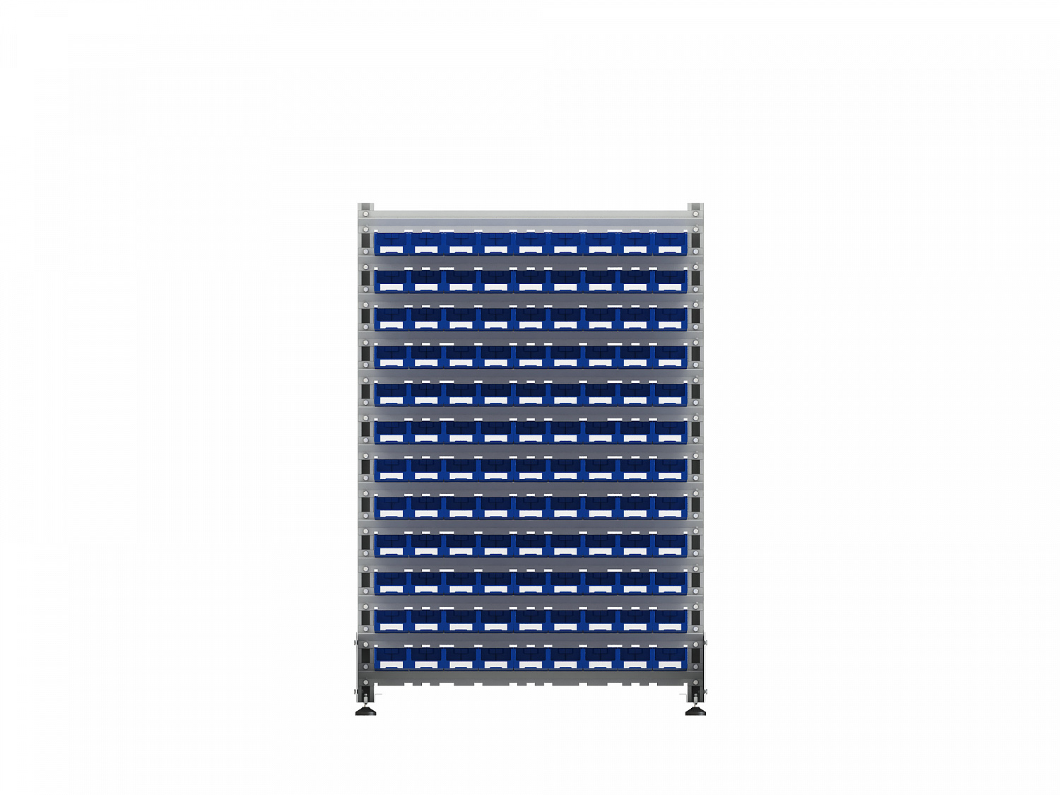 Стеллаж для пластиковых лотков SORTEX двухсторонний 1500x1000x800.01
