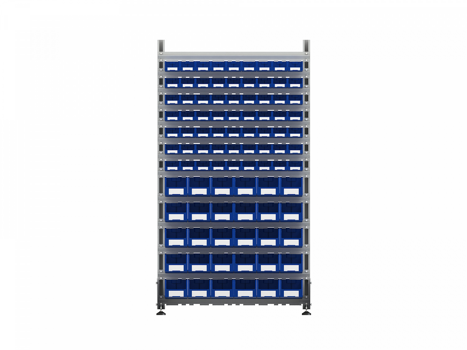 Стеллаж для пластиковых лотков SORTEX односторонний 1800x1000x450.04